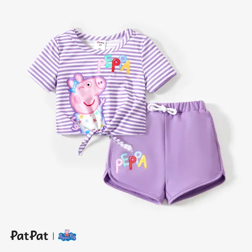 Peppa Pig Toddler Girl 2pcs Fruit/Stripe Print Set
