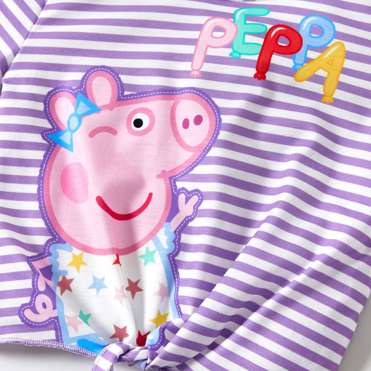 Peppa Pig أطقم 2 - 6 سنوات حريمي شريط دانتيل شخصيات عيد القيامة أرجواني big image 1