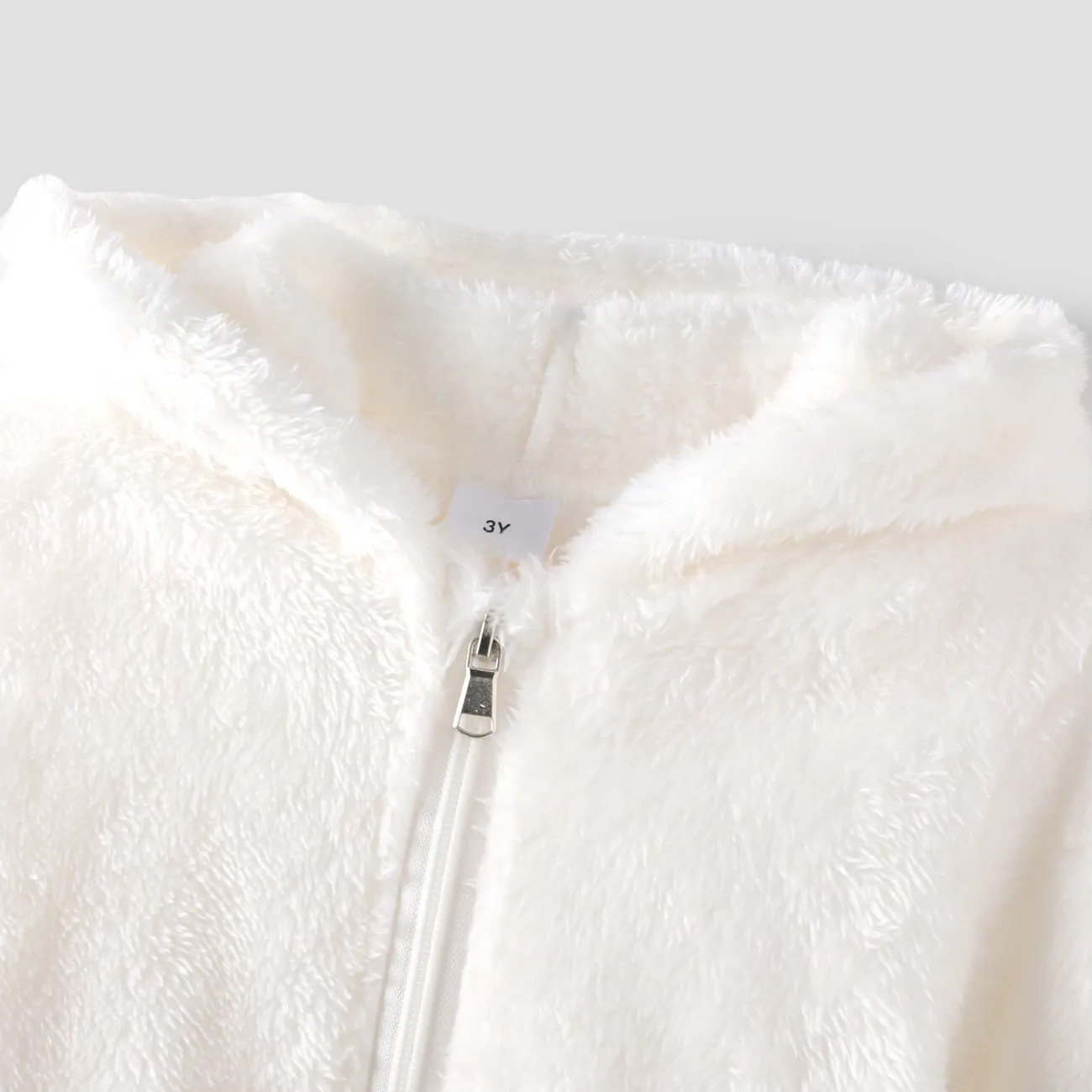 4 unidades Criança Unissexo Hipertátil/3D Casual Blusões e casacos Branco big image 1