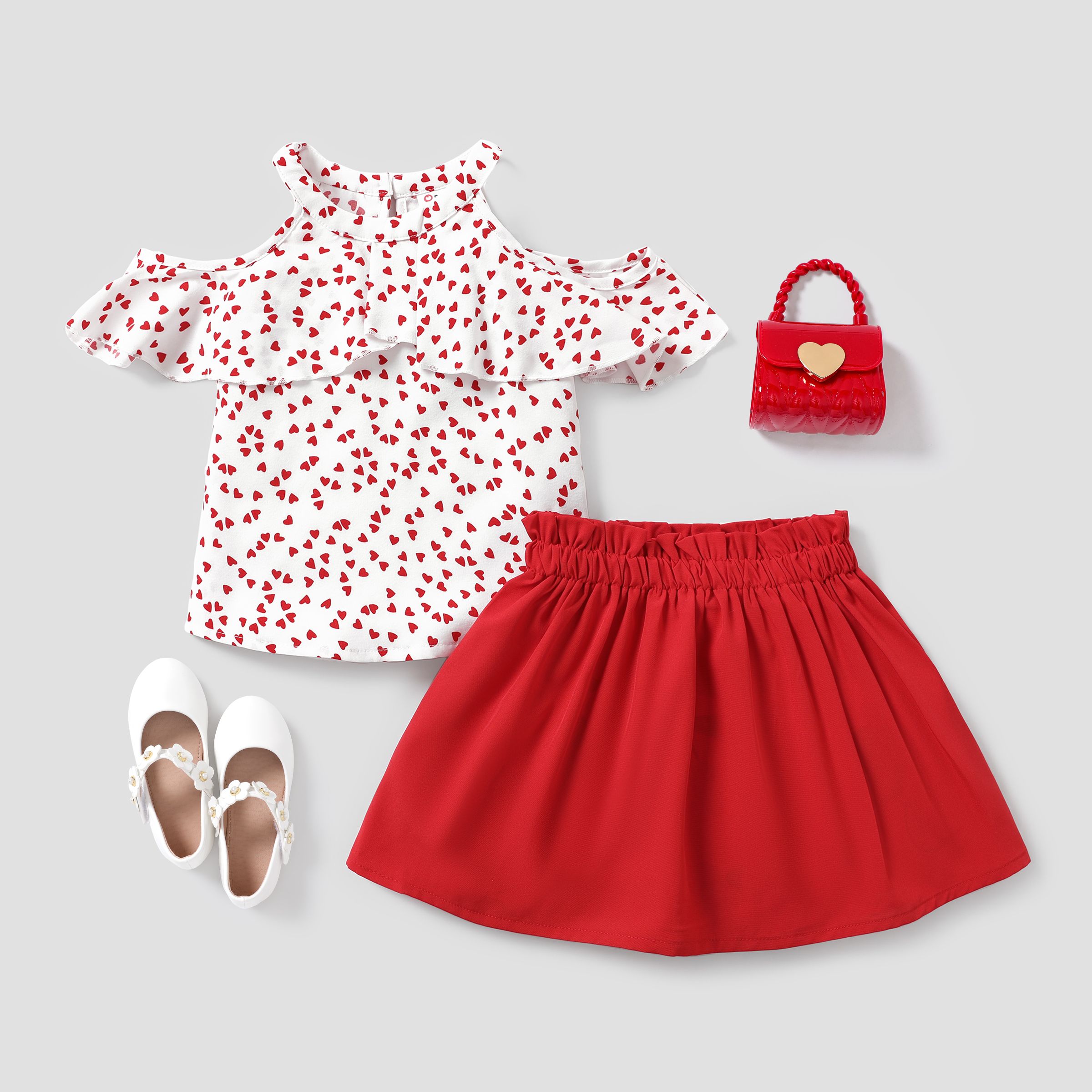 Toddler Girl Valentine's Day Heart-shaped Sweet Dress