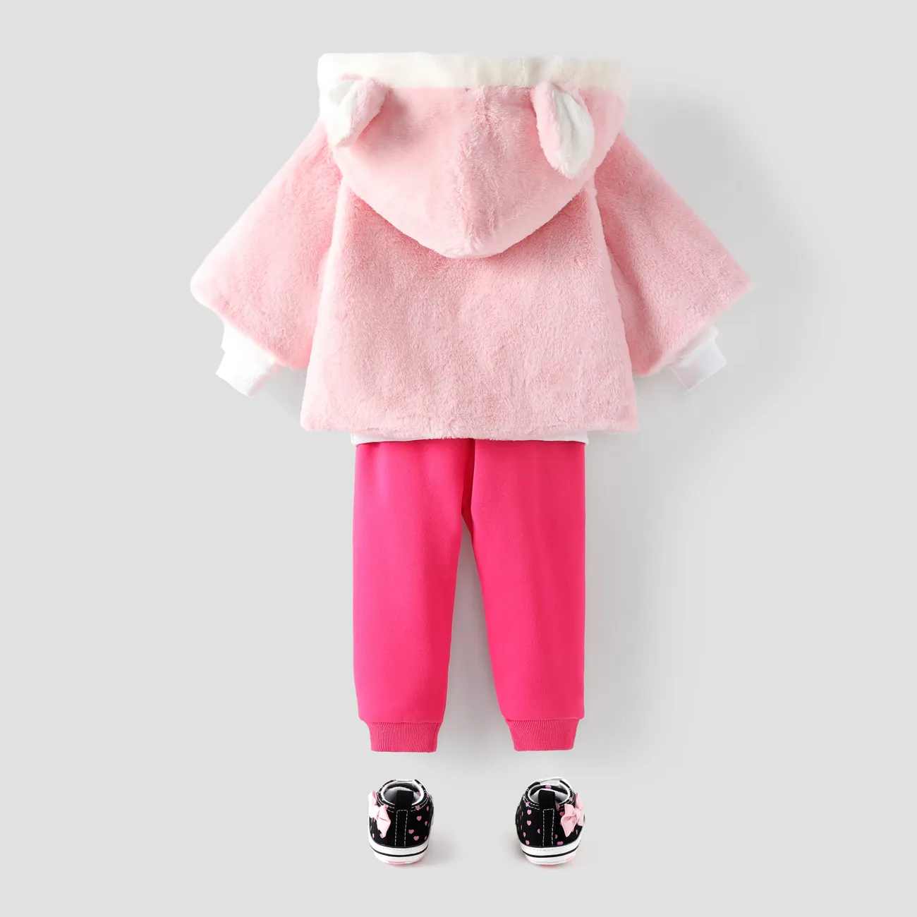 Baby Mädchen Mit Kapuze Süß Langärmelig Mäntel/Jacken rosa big image 1