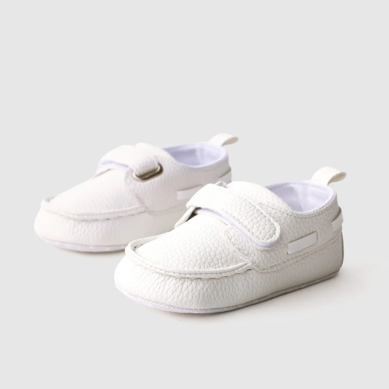 Baby Girl/Boy Casual Solid Velcro Leather Prewalker Shoes White big image 1