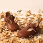 Toddler/Kids Girl Casual Solid Velcro Leather Shoes Brown