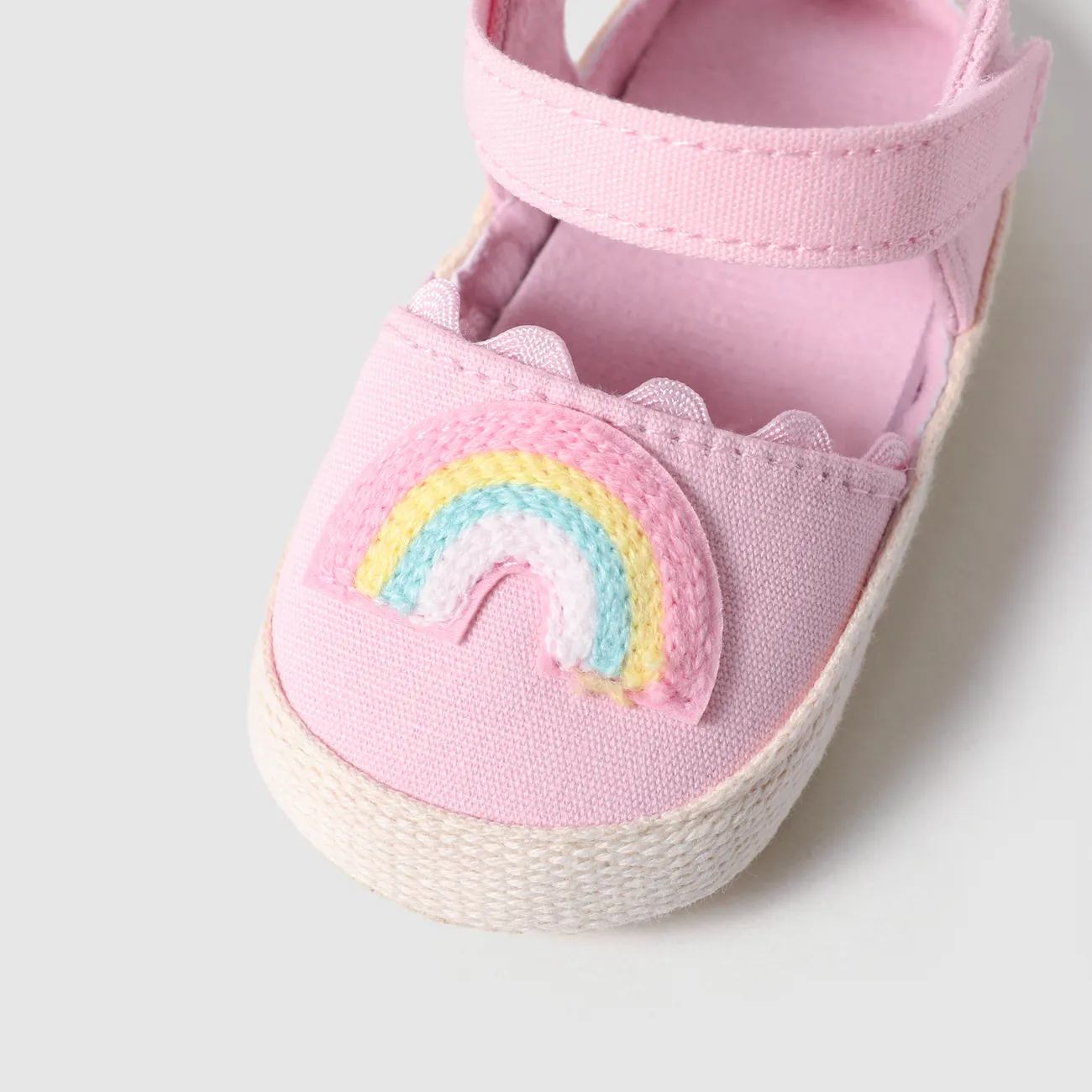 Baby Girl Rainbow Velcro Sandals Prewalker Shoes 
 Pink big image 1