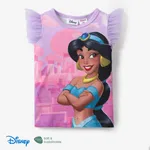 Disney Princess Toddler Girl Naia™ Character Print with Ruffled Mesh Sleeve Top Purple