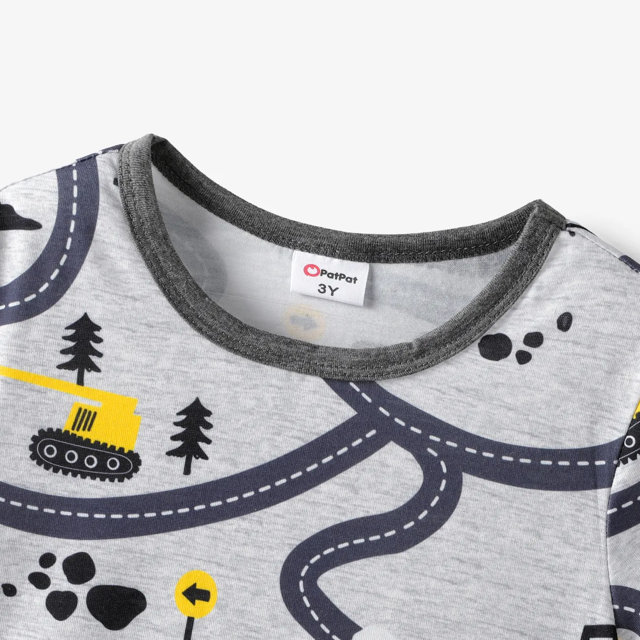 2 Stück Kleinkinder Jungen Kindlich T-Shirt-Sets grau gesprenkelt big image 1