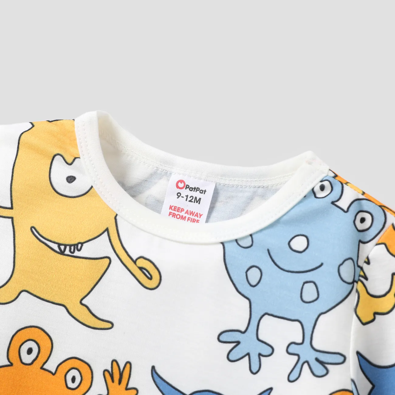 Pyjama basique 2 pièces pour garçon - Polyester/Spandex, catégorie régulière Blanc big image 1