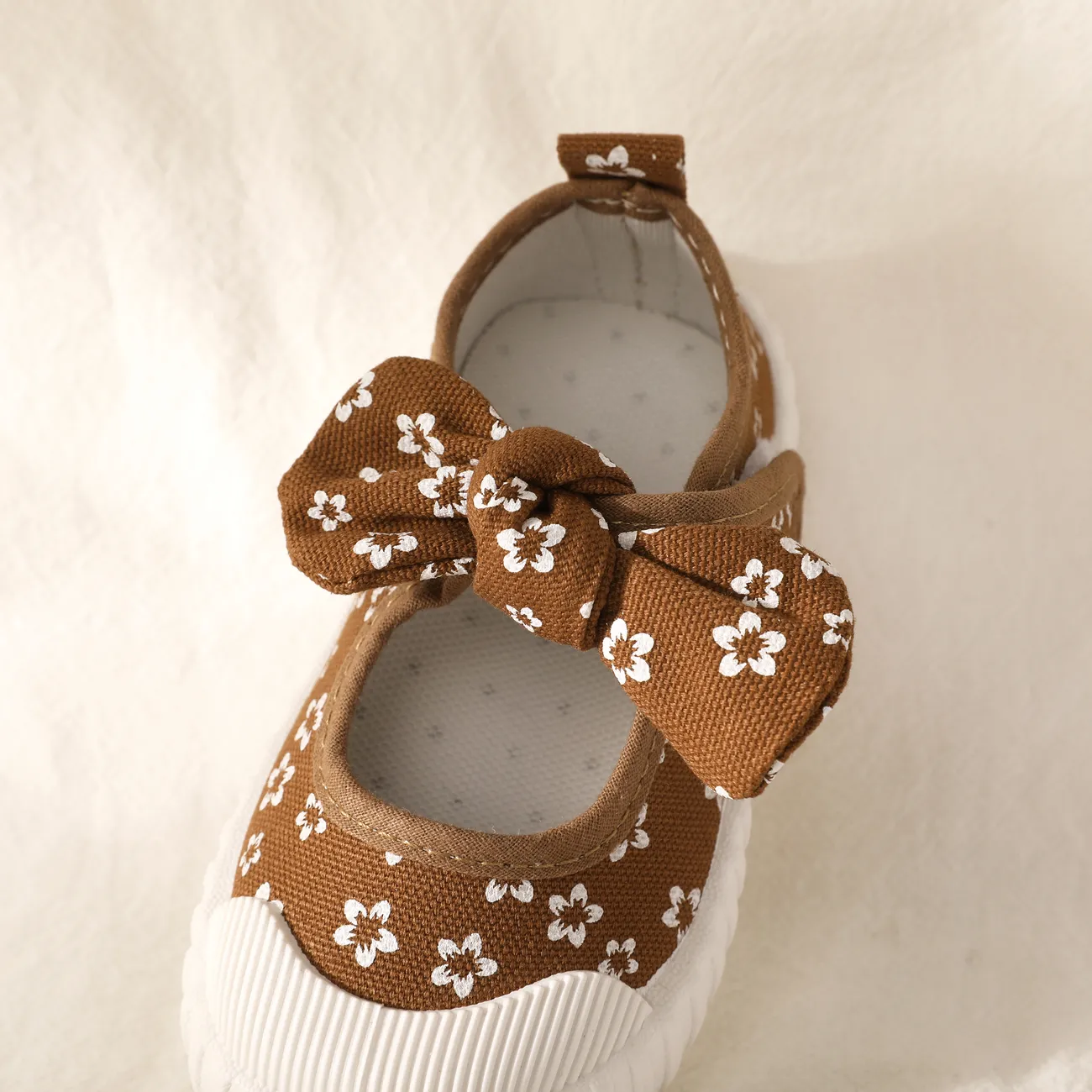 Toddler/Kids Girl Casual 3D Hyper-Tactile Bowtie Floral Shoes Brown big image 1