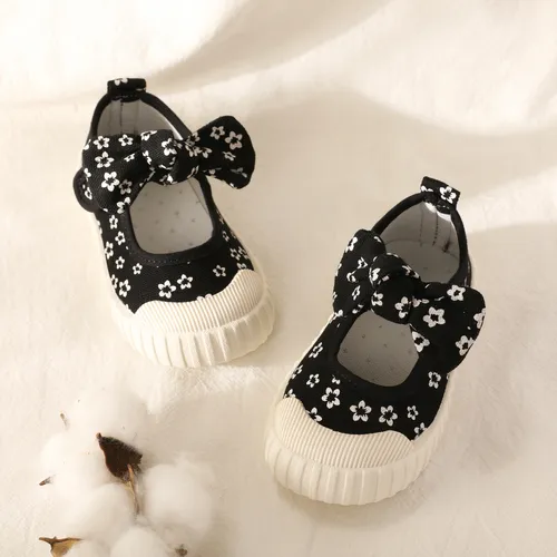 Toddler/Kids Girl Casual 3D Hyper-Tactile Bowtie Floral Shoes