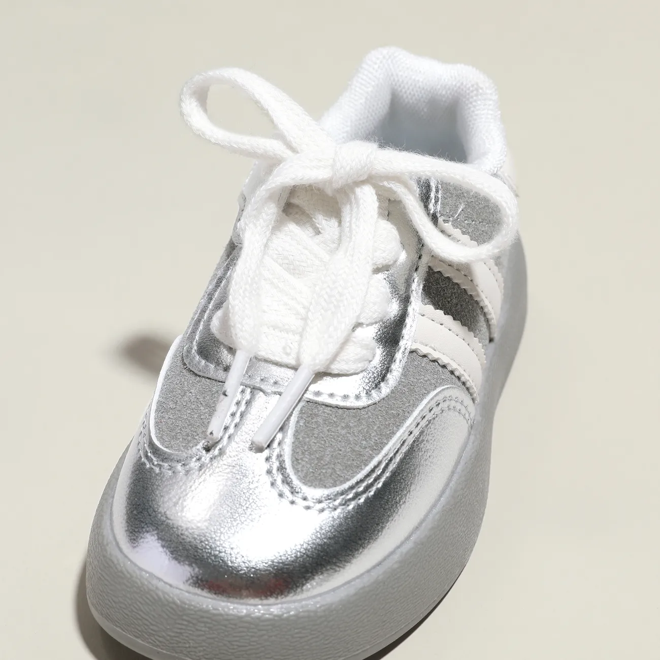 Niño pequeño Chicos Unisex Informal Color liso Zapatos casuales Plata big image 1