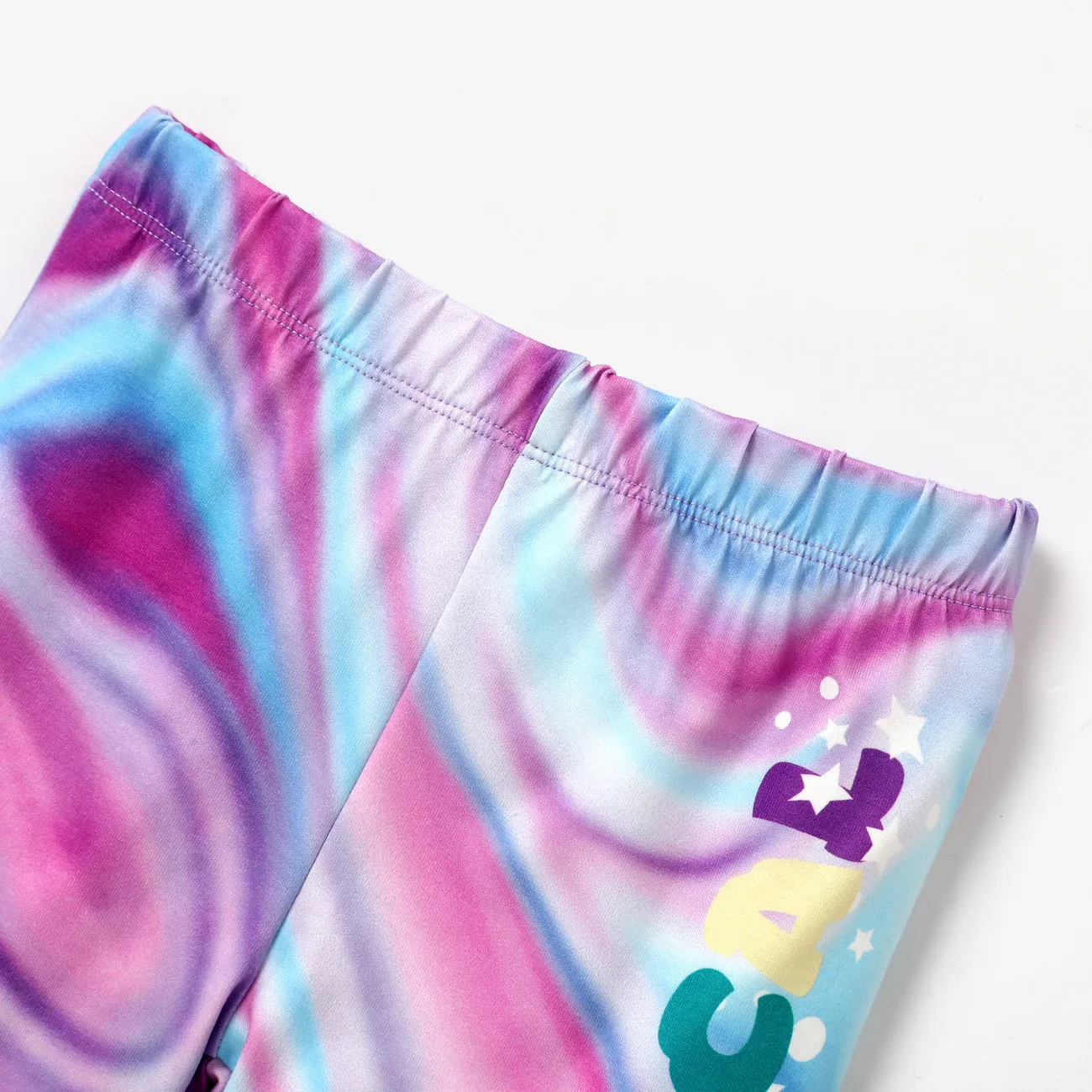 迪士尼公主 2pcs Todder/Kid Girl Colorful Rainbow Floral Pattern Set 紫色 big image 1