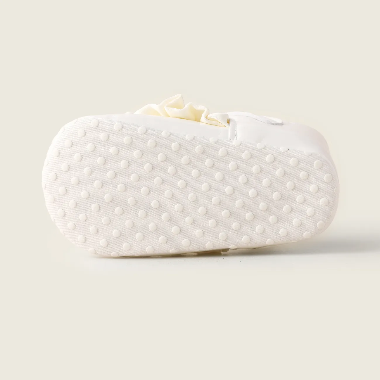 Baby Girl Sweet Ruffle Edge Velcro Prewalker Shoes White big image 1