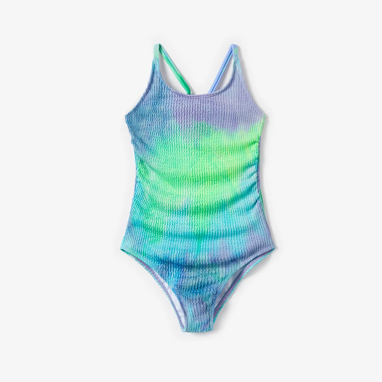 ملابس السباحة إطلالة العائلة للجنسين توب بحمالات صبغ التعادل متعدد الألوان big image 1