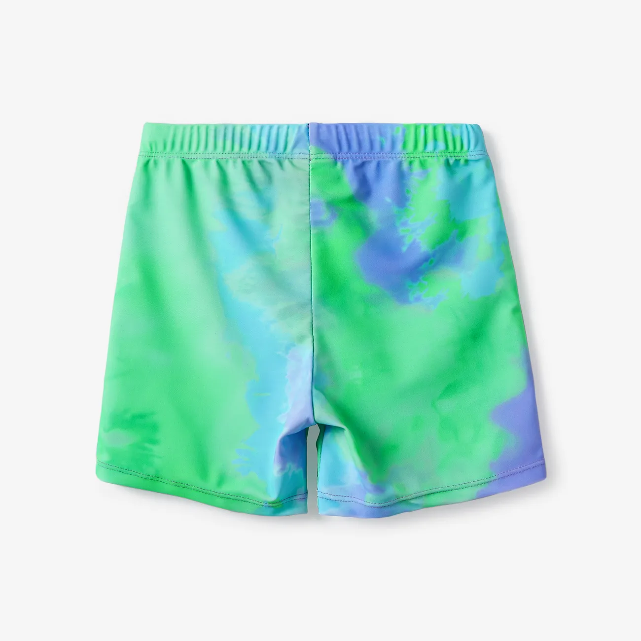 Family Matching Tie-dyed Drawstring Swim Trunks or Ruched Tie Side Cross Back Strap Swimsuit Multi-color big image 1