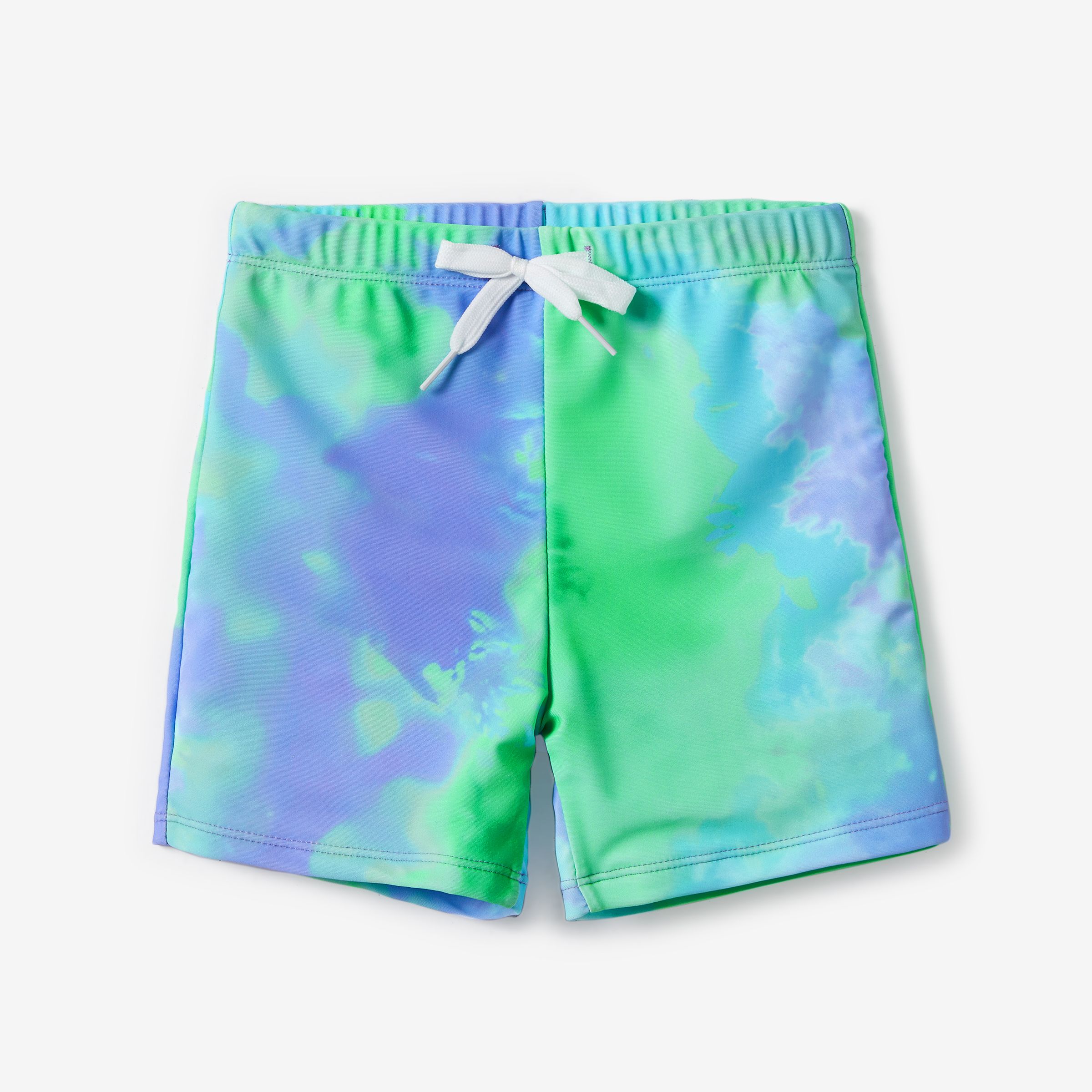 Family Matching Tie-dyed Drawstring Swim Trunks or Ruched Tie Side Cross Back Strap Swimsuit