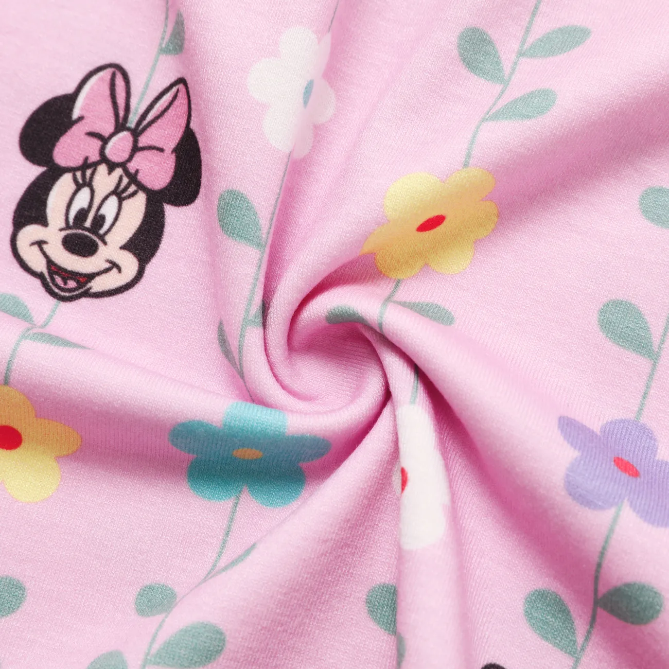 Disney Mickey and Friends Páscoa Criança Menina Extremidades franzidas Infantil Vestidos Rosa big image 1