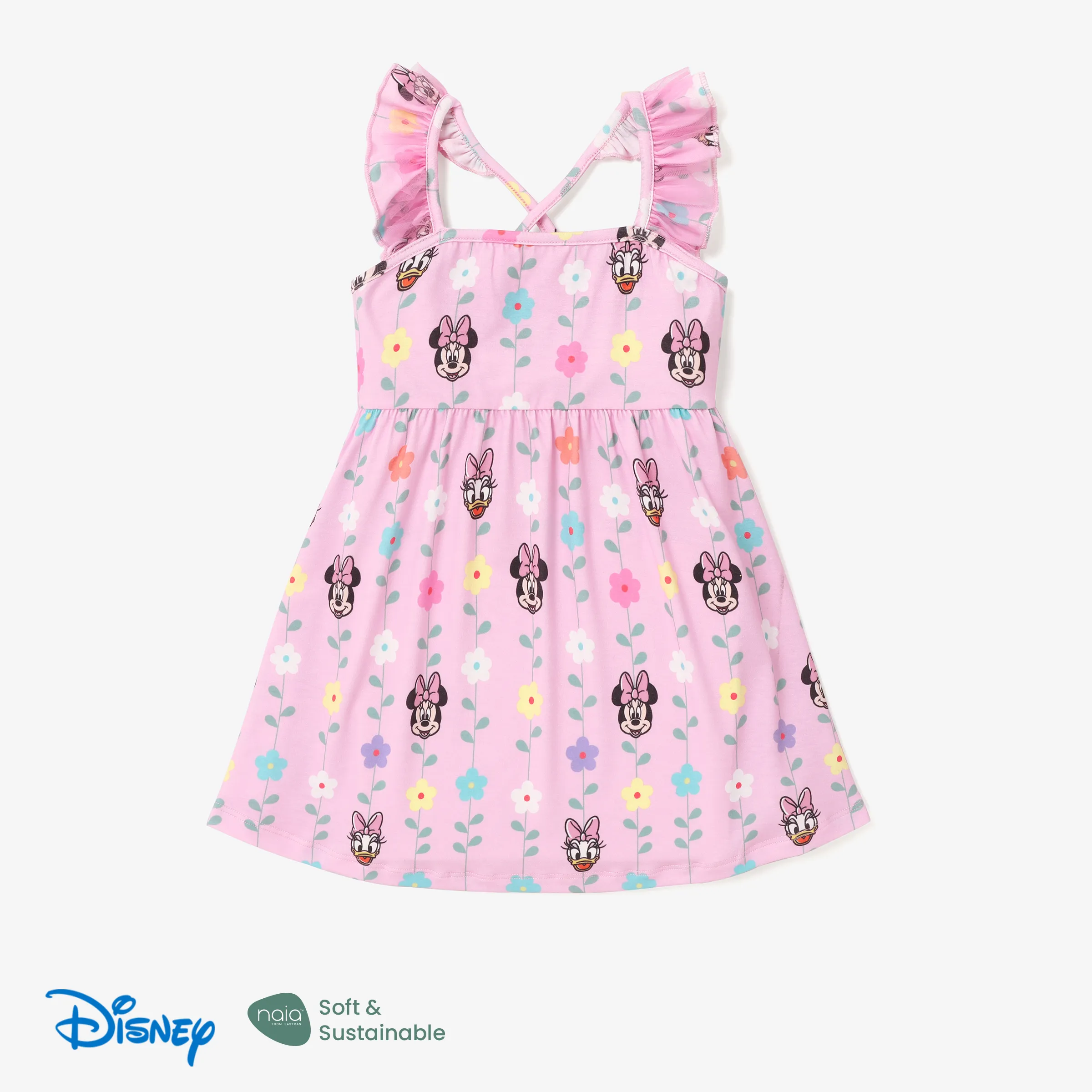 Disney Mickey And Friends Toddler Girl Floral Naiaâ¢ Character Print Dress