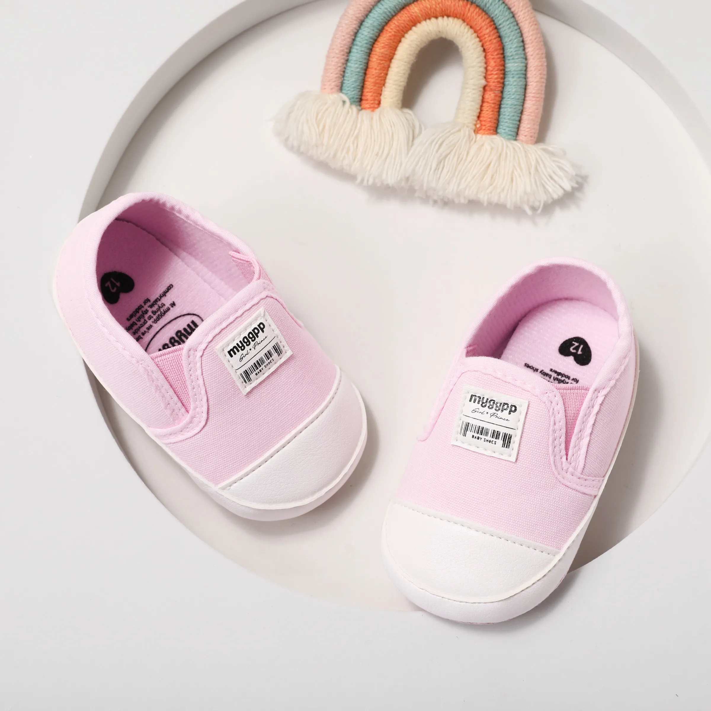 Neonato Unisex Casual Lettere Scarpe primi passi Rosa