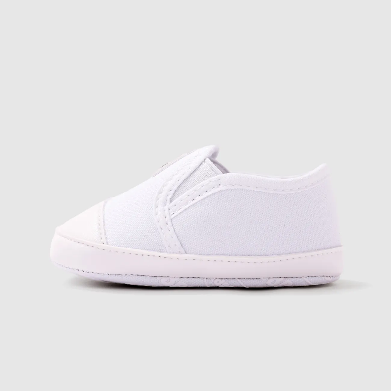 Baby Girl/Boy Casual Letter Pattern Slip-on Prewalker Shoes White big image 1