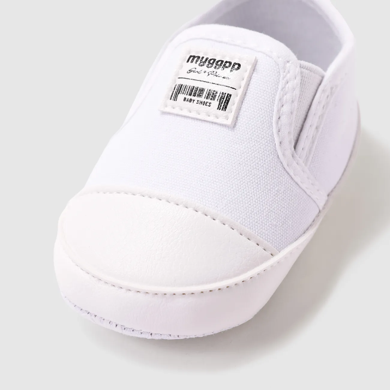 Baby Girl/Boy Casual Letter Pattern Slip-on Prewalker Shoes White big image 1