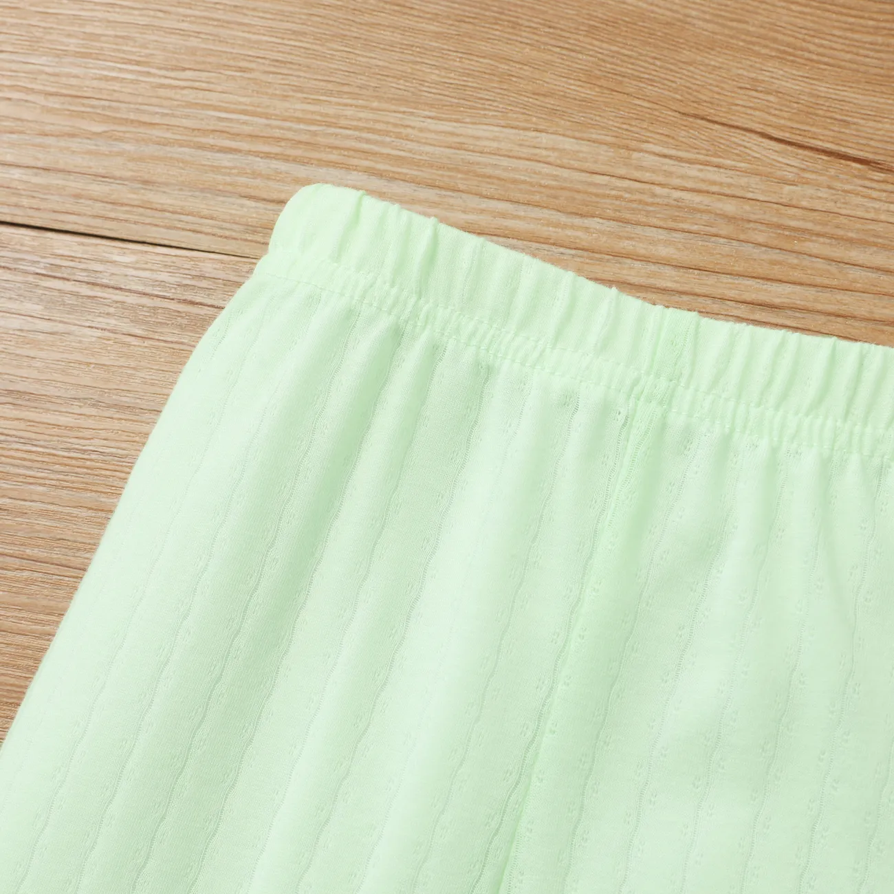 Pantalones casuales básicos festivos de color sólido para bebé niño  Verde big image 1
