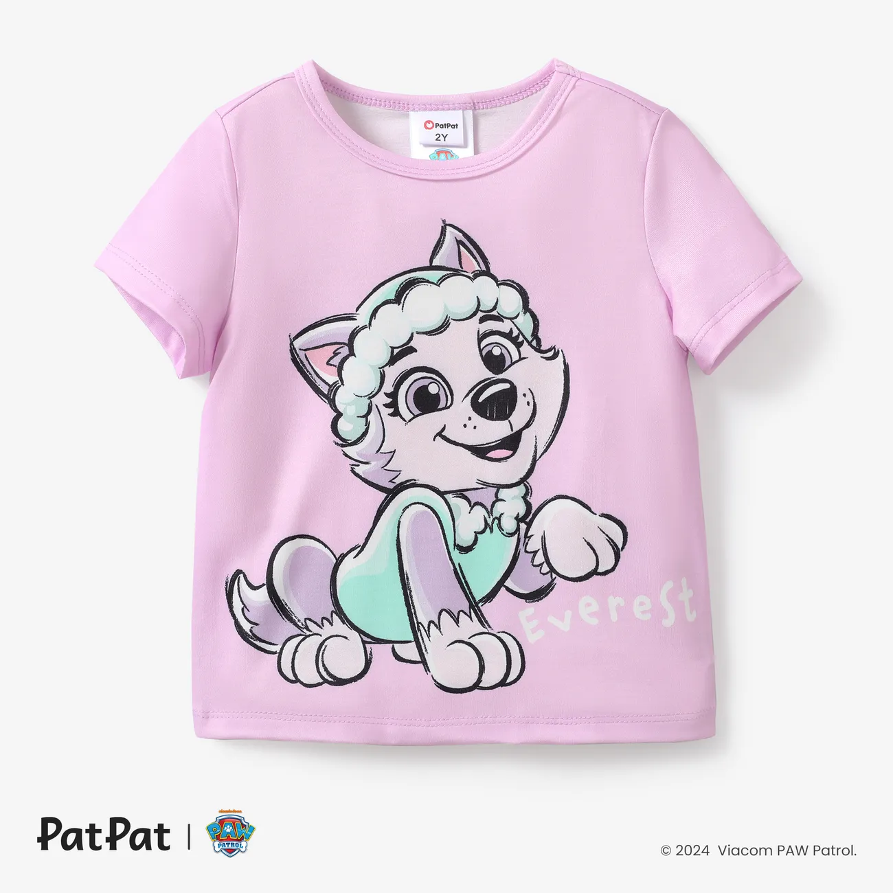 Patrulha Canina Páscoa Unissexo Infantil T-shirts Roxo Claro big image 1