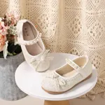 Toddler/Kids Girl Sweet Solid Hyper-Tactile 3D Glitter Leather Shoes White