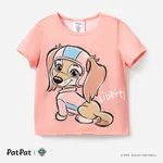 PAW Patrol 1pc  Chase/Marshall/Skye/Rubble/Everest/Liberty Toddler Girl/Boy Cute Character Print T-shirt Lightorangepowder