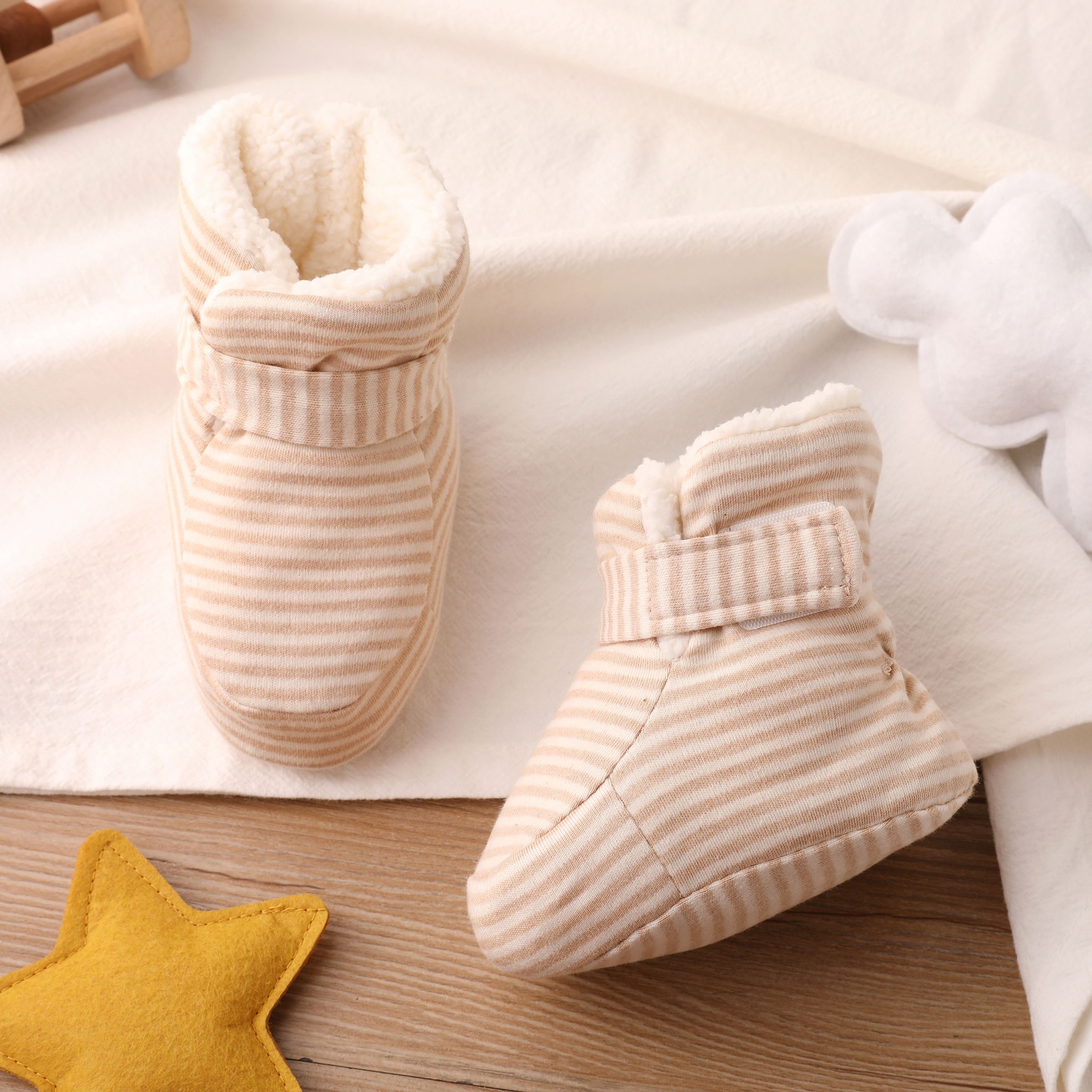 Baby Casual Thickened High-top Soft-soled Polar Fleece Warm Cotton Boots