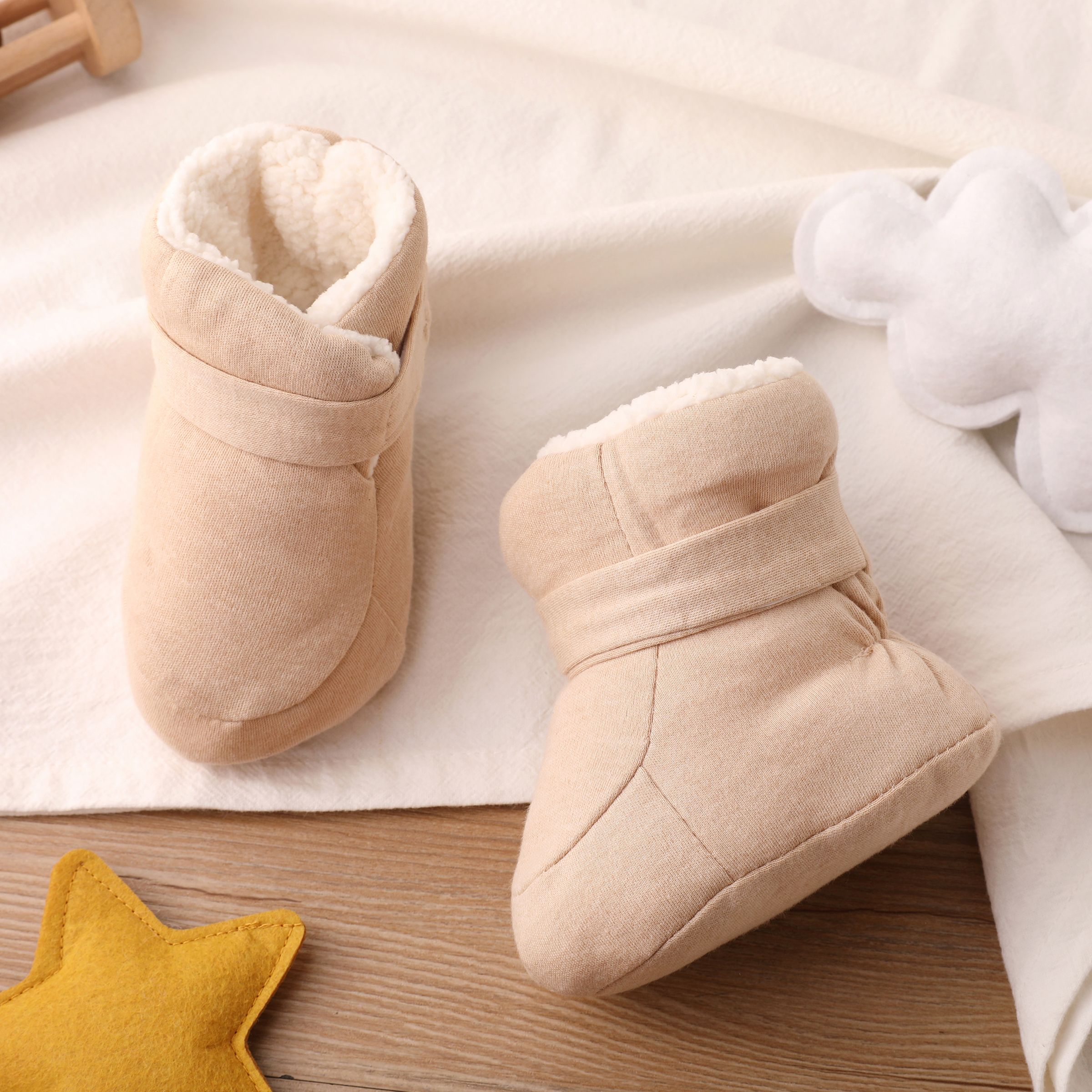 Baby Casual Thickened High-top Soft-soled Polar Fleece Warm Cotton Boots