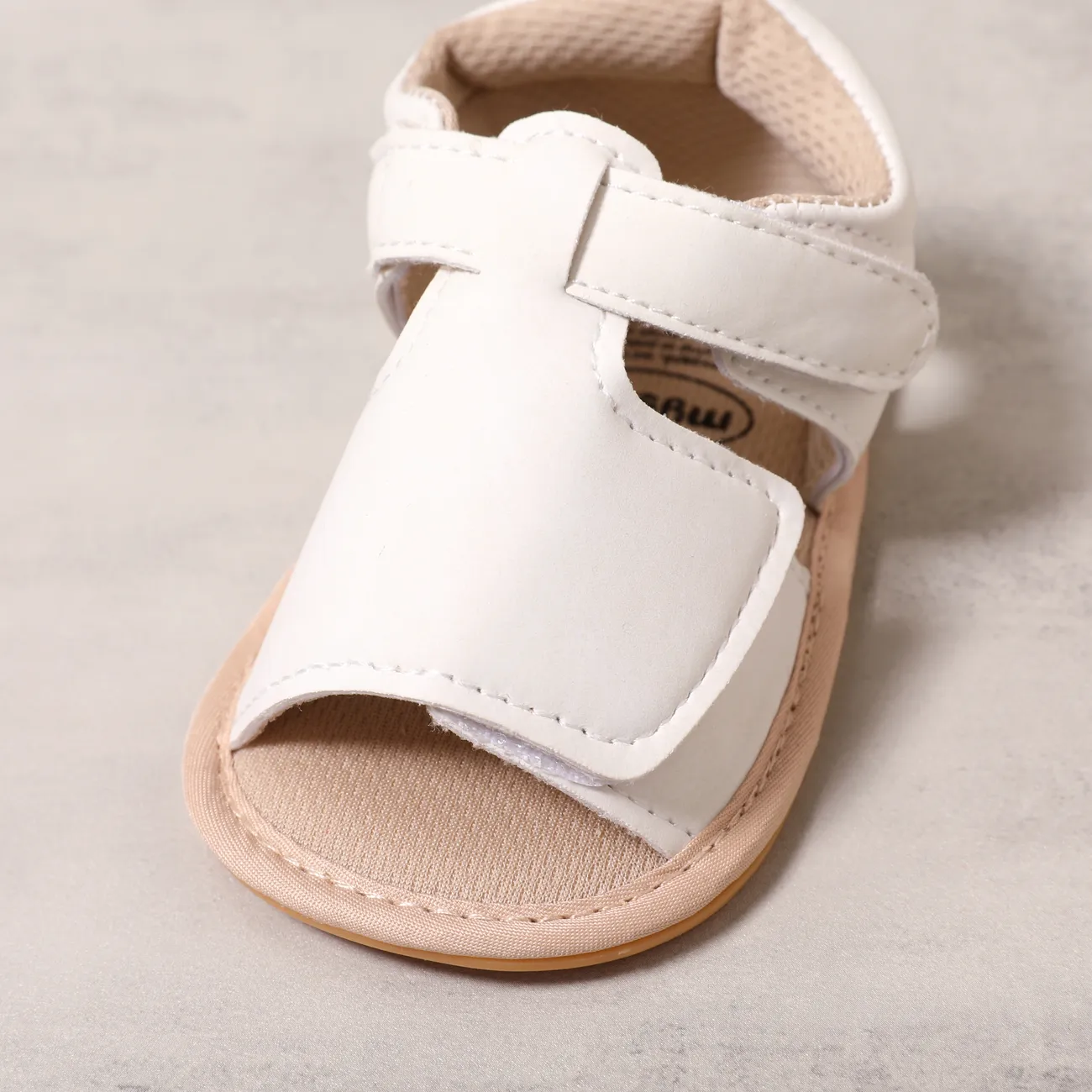 Baby Girl/Boy Casual Solid Velcro Sandals Prewalker Shoes White big image 1