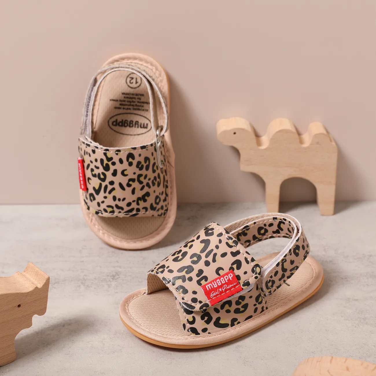 Baby Girl/Boy Casual Leopard Velcro Prewalker Shoes
 Color block big image 1