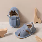 Baby Girl/Boy Basic Solid Color Velcro Prewalker Shoes Sandals Blue