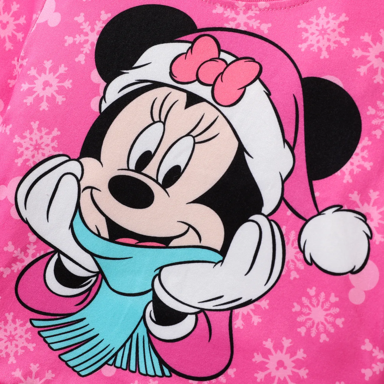 Disney Mickey and Friends أطقم 2 - 6 سنوات حريمي خياطة النسيج نقش الكريسماس زهري big image 1
