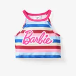 Barbie 1pc Toddler Girls Character Striped Toddler Tank top/shorts
 rayas de colores