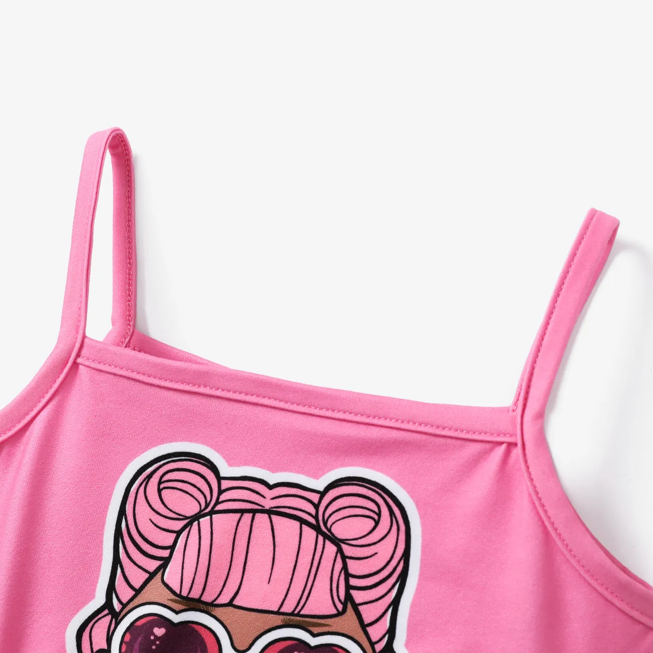 LOL Surprise Dia da Mãe IP Menina Botão Infantil Vestidos Rosa big image 1