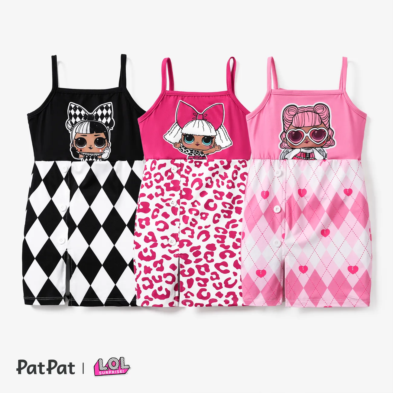 L.O.L. SURPRISE! Toddler Girl/Kid Girl slit suspender Dress
 Pink big image 1