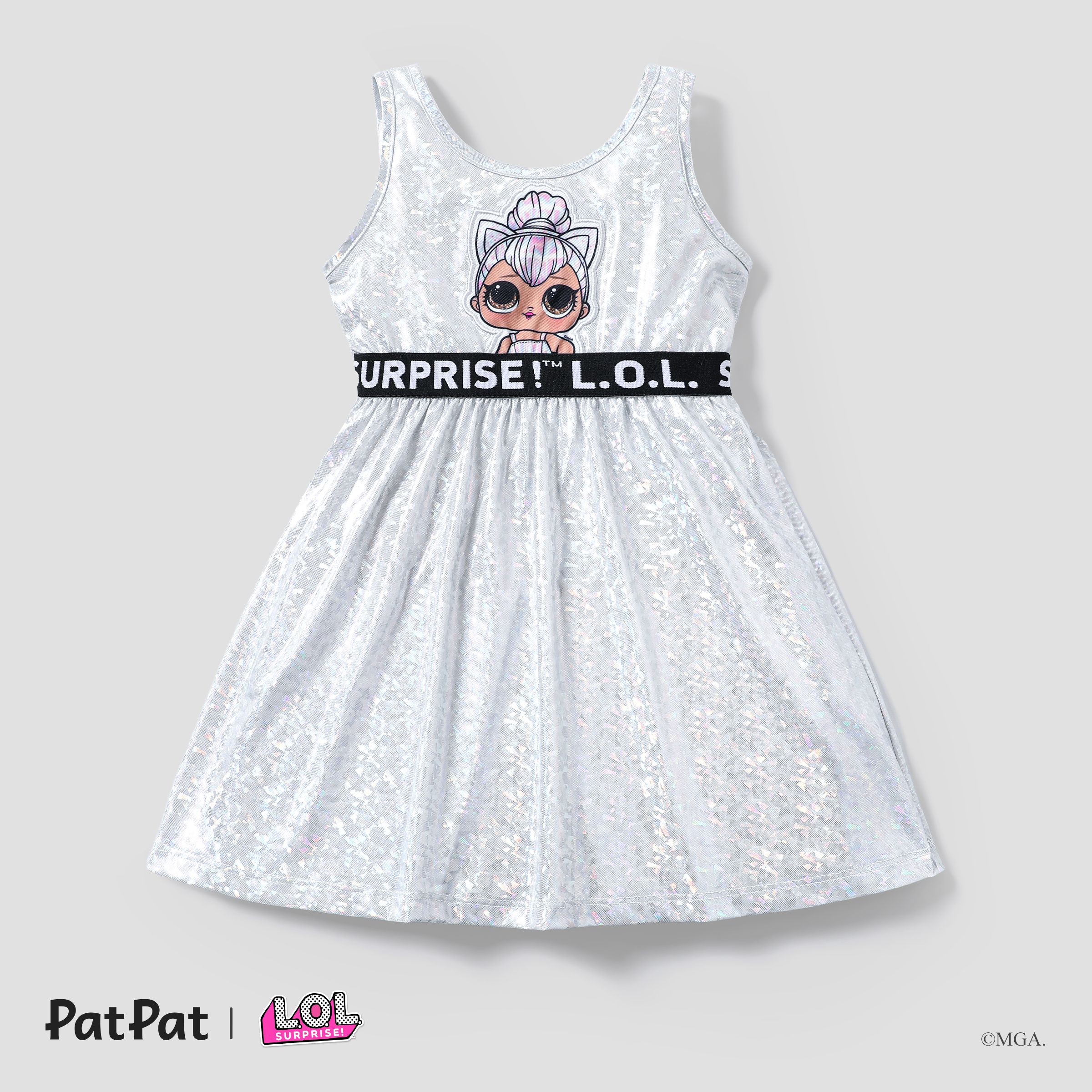 L.O.L. SURPRISE! Toddler Girl/Kid Girl Laser Embroidered Pattern Dress