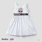 L.O.L. SURPRISE! Toddler Girl/Kid Girl Laser embroidered pattern dress
 Creamy White