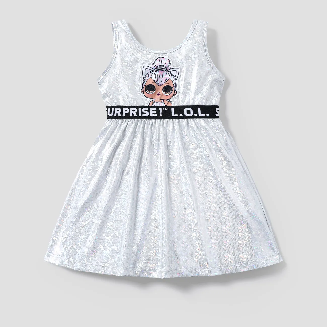 L.O.L. SURPRISE! Toddler Girl/Kid Girl Laser embroidered pattern dress
 Creamy White big image 1