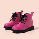 Toddler/Kid Solid Letter Pattern Casual Boots Hot Pink