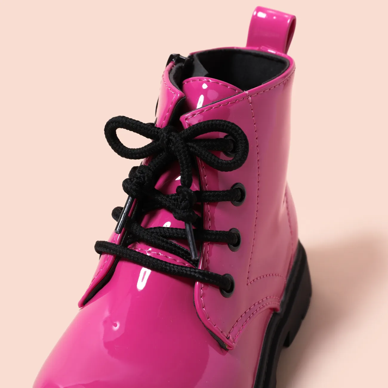 Toddler/Kid Solid Letter Pattern Casual Boots Hot Pink big image 1