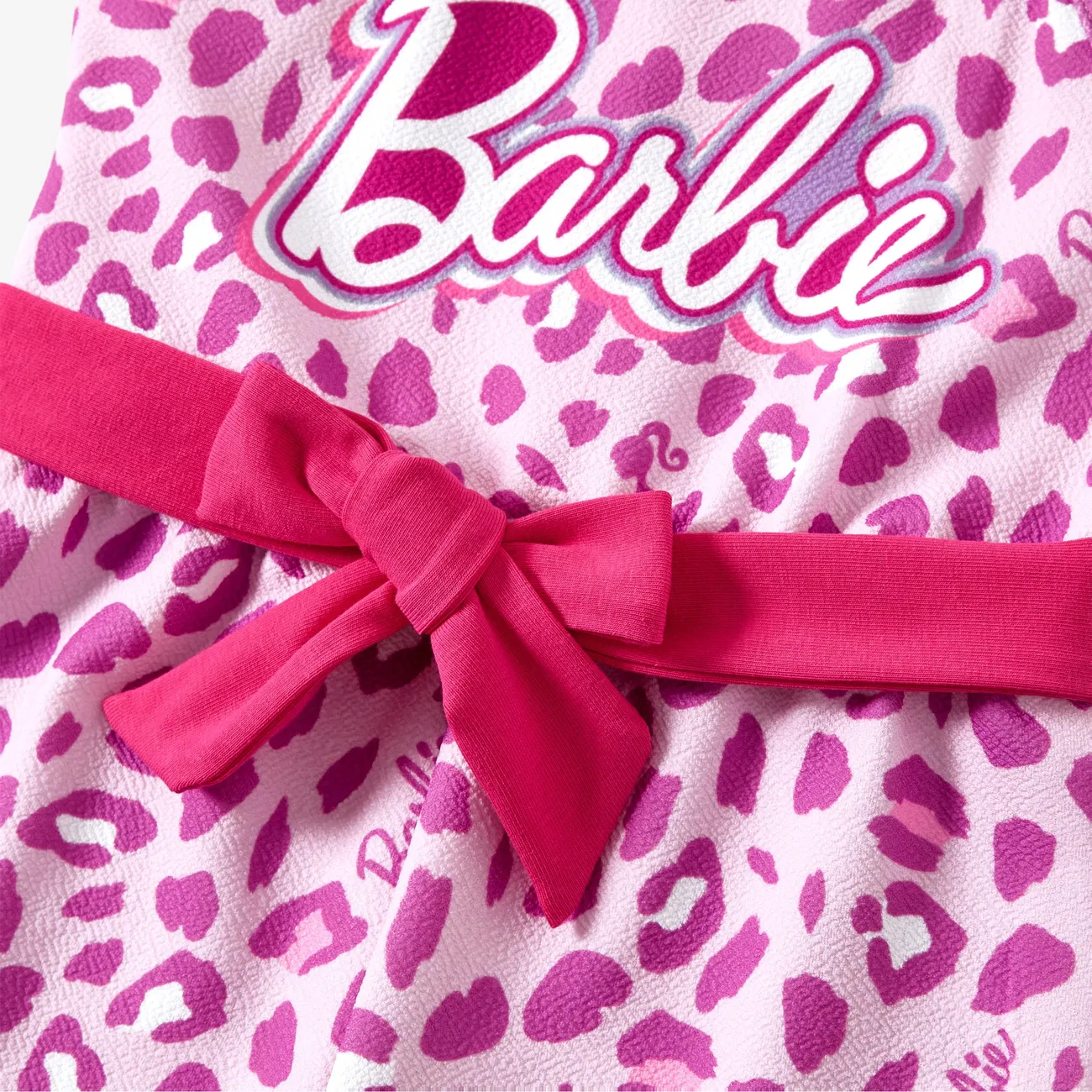 Mujer - Barbie Día de San Valentín Estampado de leopardo Sin mangas Monos Mami y yo - Rosado - image 4