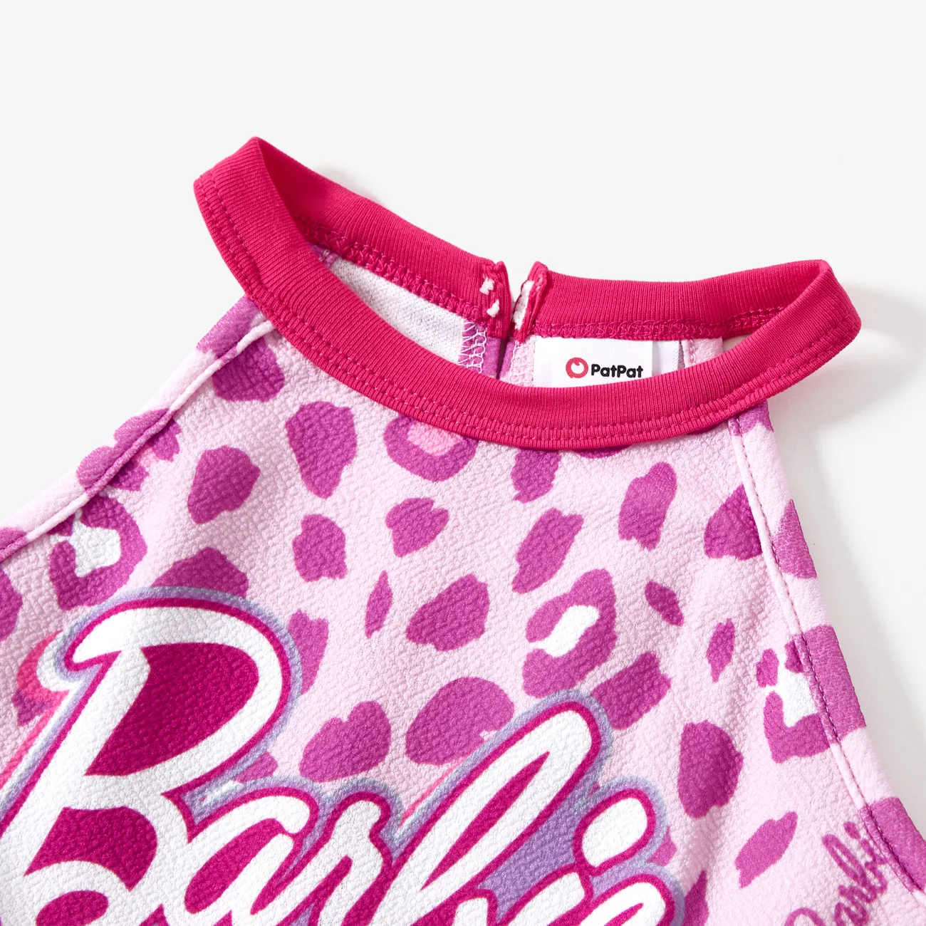Mujer - Barbie Día de San Valentín Estampado de leopardo Sin mangas Monos Mami y yo - Rosado - image 2