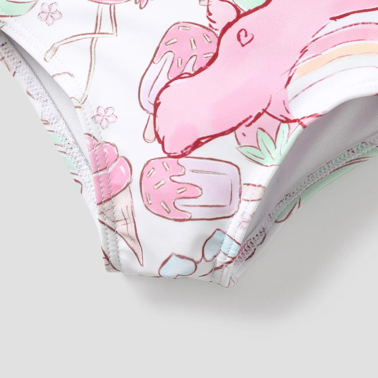 Gli Orsetti del Cuore 2 pezzi Neonato Ragazza Ipertattile Infantile Canotta Costumi da bagno Rosa big image 1