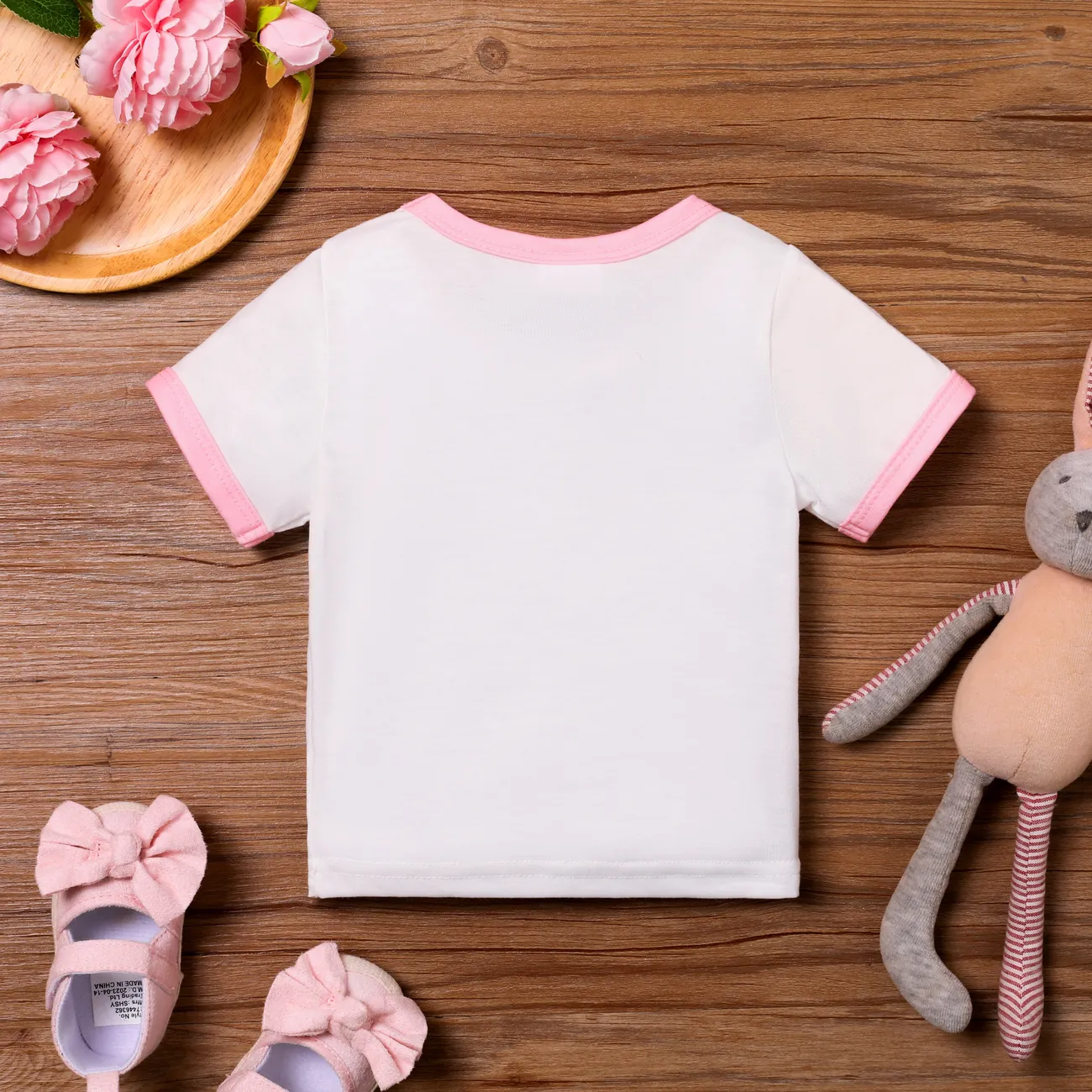 Ostern Baby Mädchen Hase Kindlich Kurzärmelig T-Shirts weiß big image 1