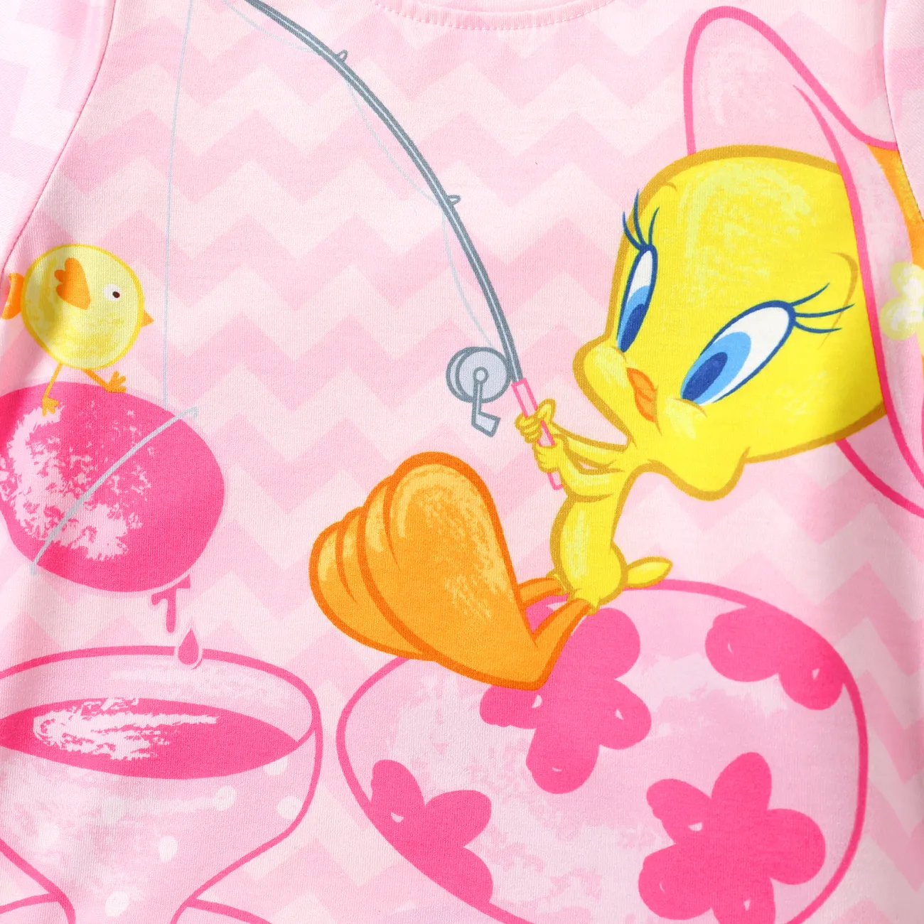 Looney Tunes Pasqua Bambino piccolo Unisex Infantile Manica corta Maglietta Rosa big image 1