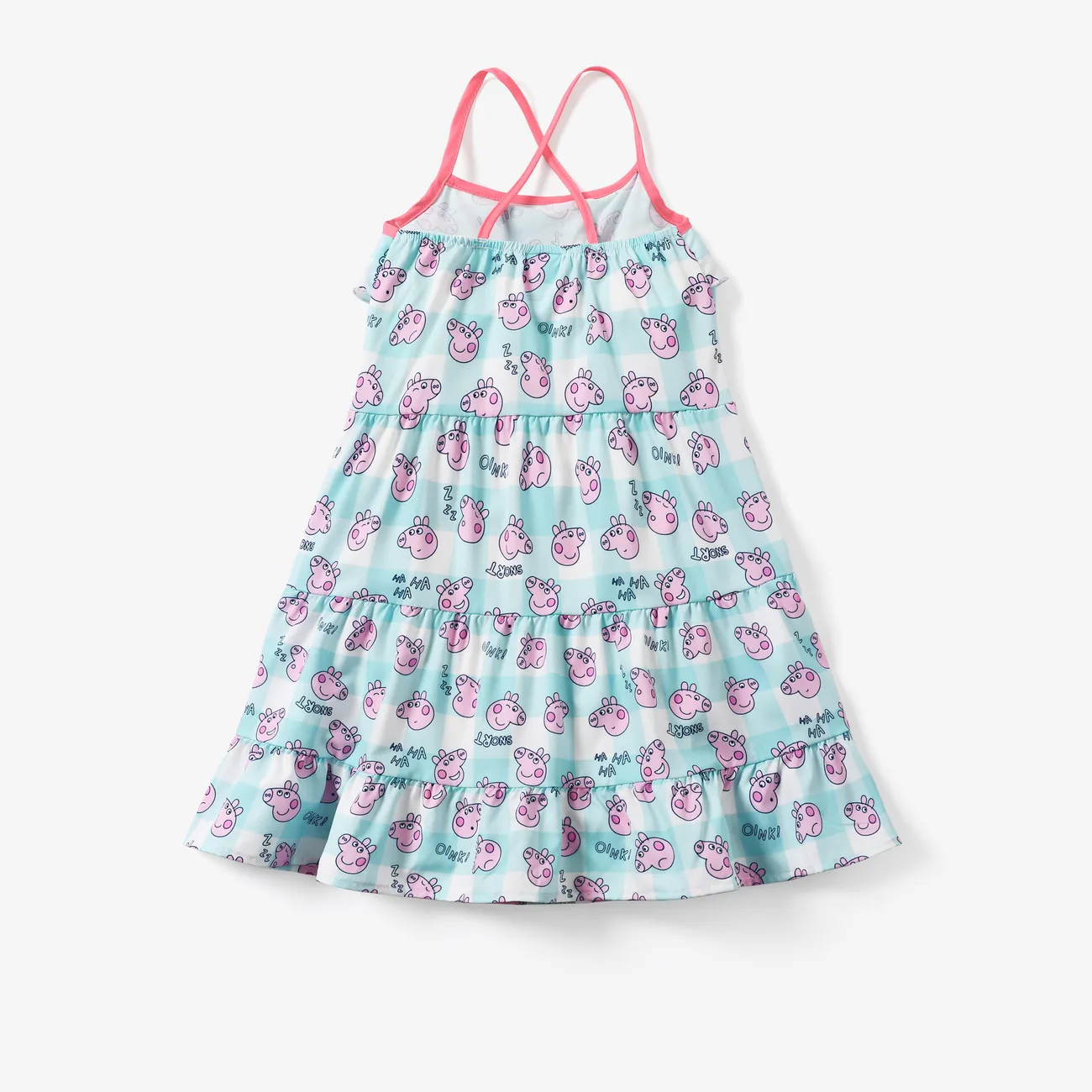 Peppa Pig 1pc Toddler Girls Character FLoral Print Dress
 Blue big image 1