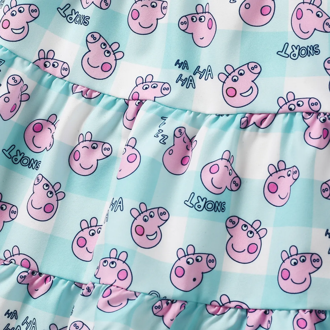 Peppa Pig 1pc Toddler Girls Character FLoral Print Dress
 Blue big image 1