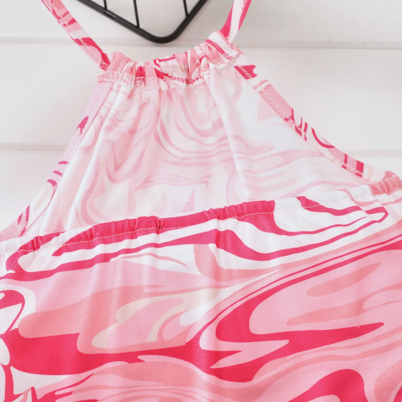 Kid Girls Gradual Avant-garde Style Change Halter Dress  Pink big image 1